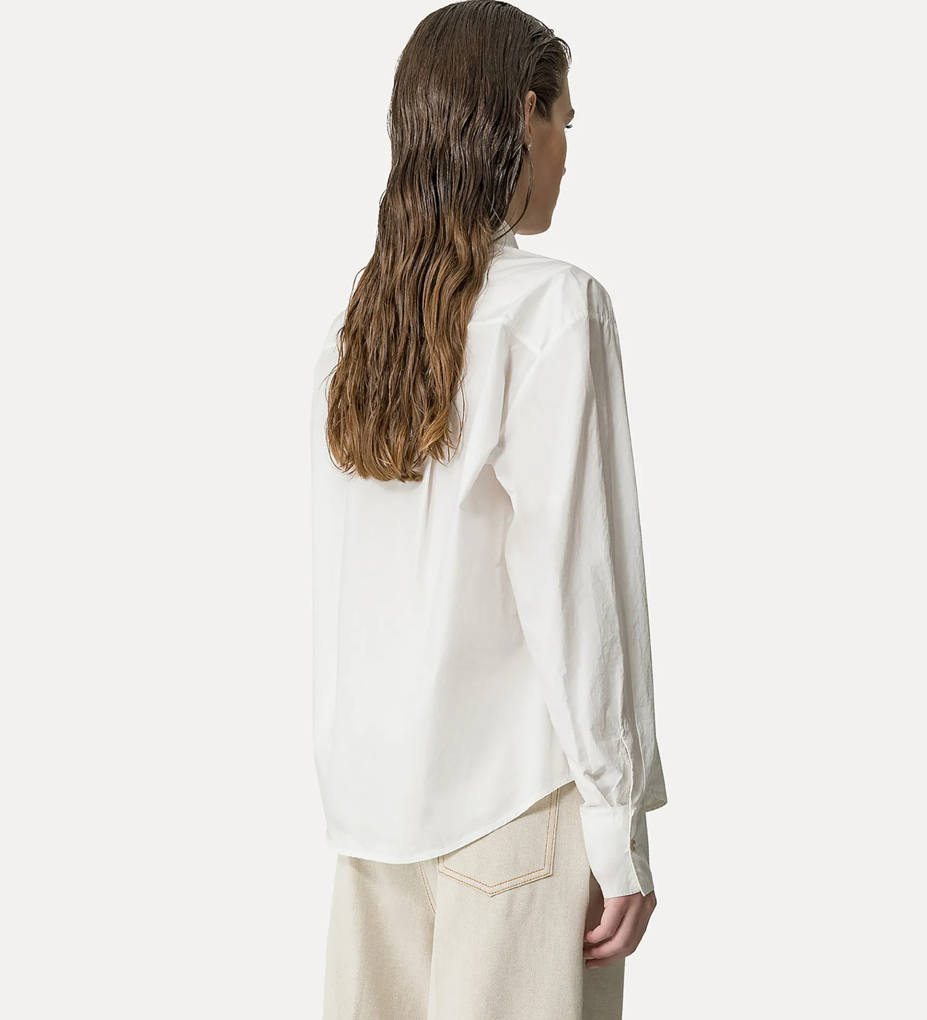 forte_forte Chemises^chemise en popeline avec broderie oyster