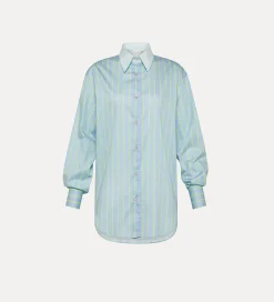 forte_forte Chemises^chemise en satin à rayures nuage
