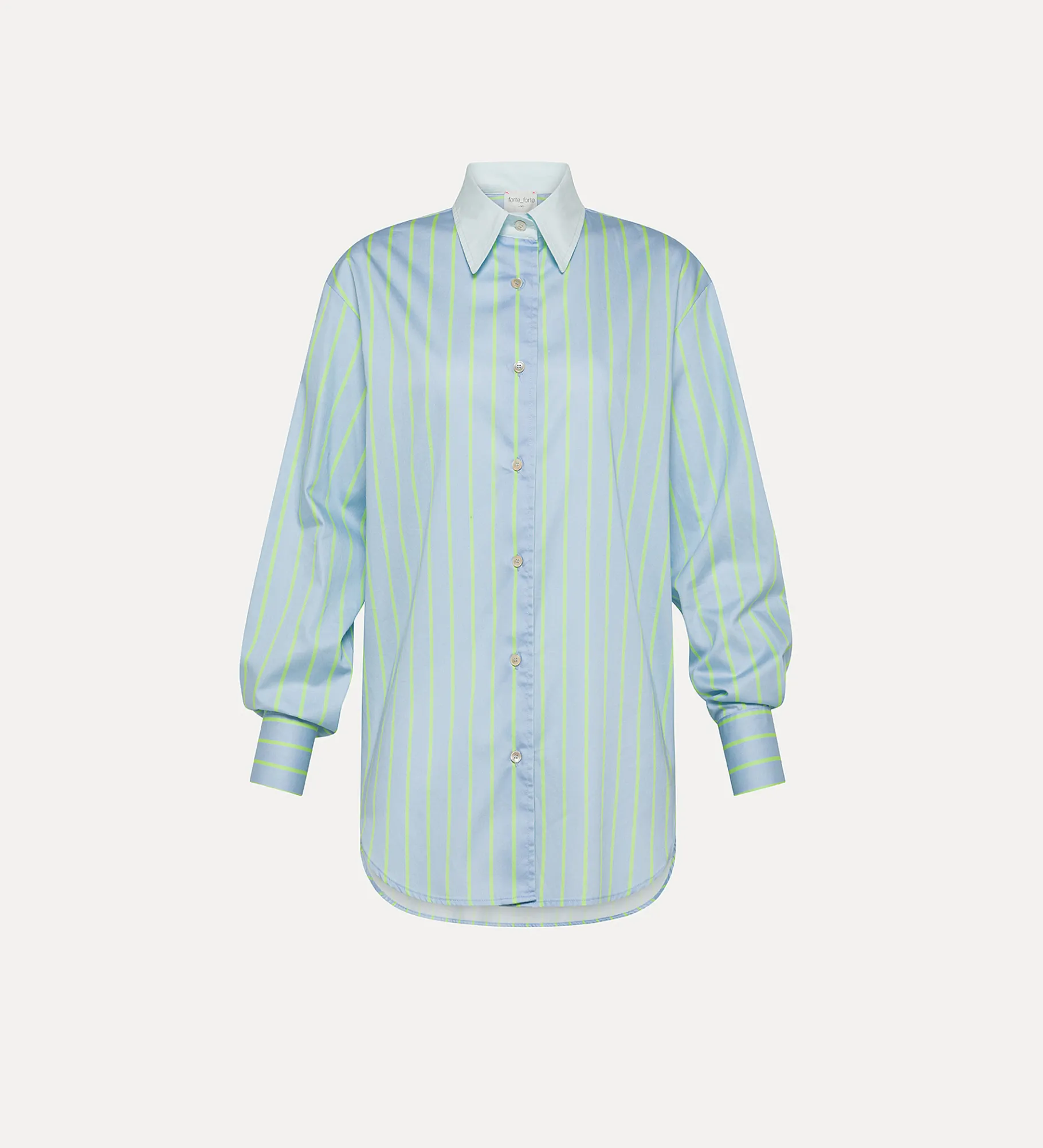 forte_forte Chemises^chemise en satin à rayures nuage