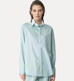 forte_forte Chemises^chemise en satin à rayures nuage