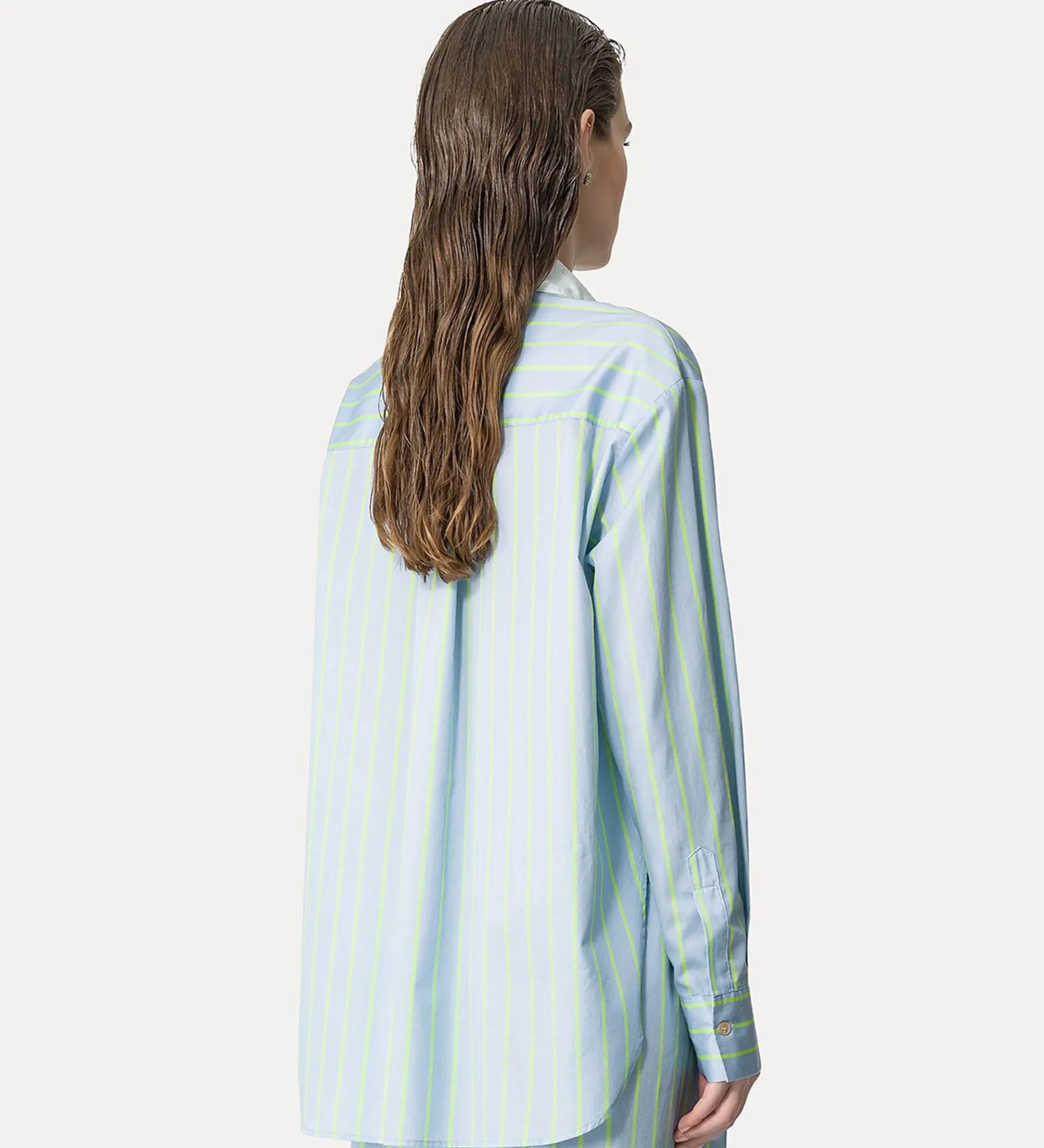 forte_forte Chemises^chemise en satin à rayures nuage