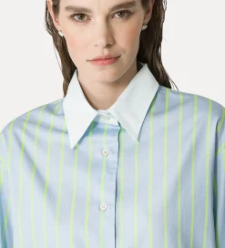 forte_forte Chemises^chemise en satin à rayures nuage