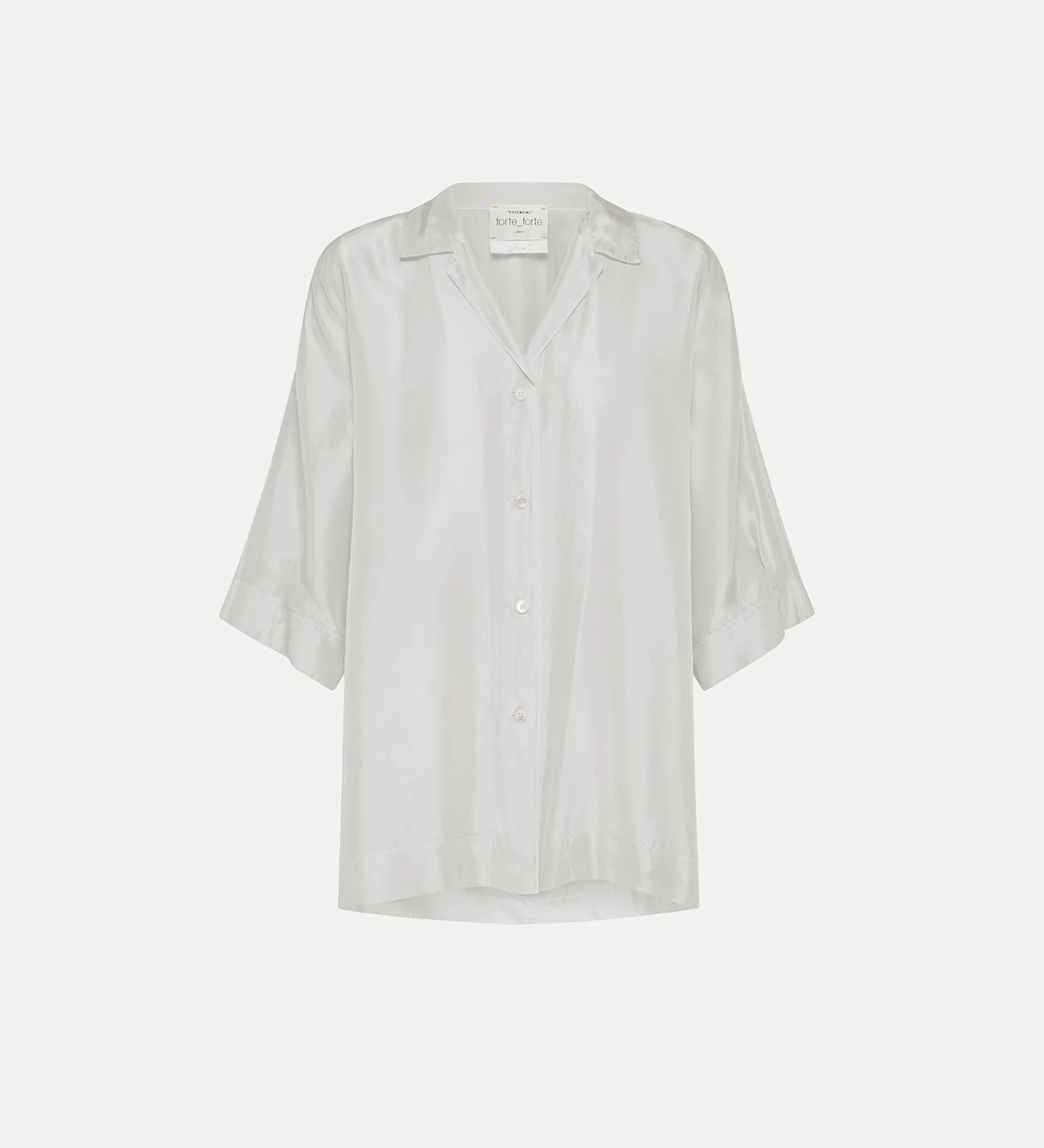 forte_forte Chemises^chemise essential en soie habotai madreperla