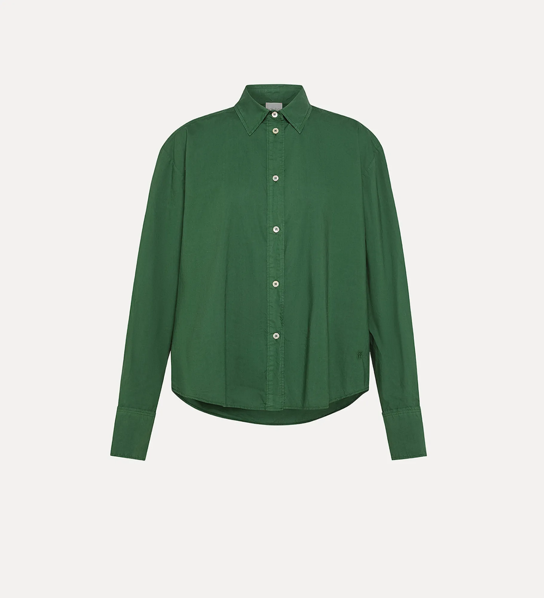 forte_forte Chemises^chemise masculine essential en popeline de coton BCI malachite