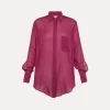 forte_forte Chemises^chemise oversize essential en voile de coton et soie bolero