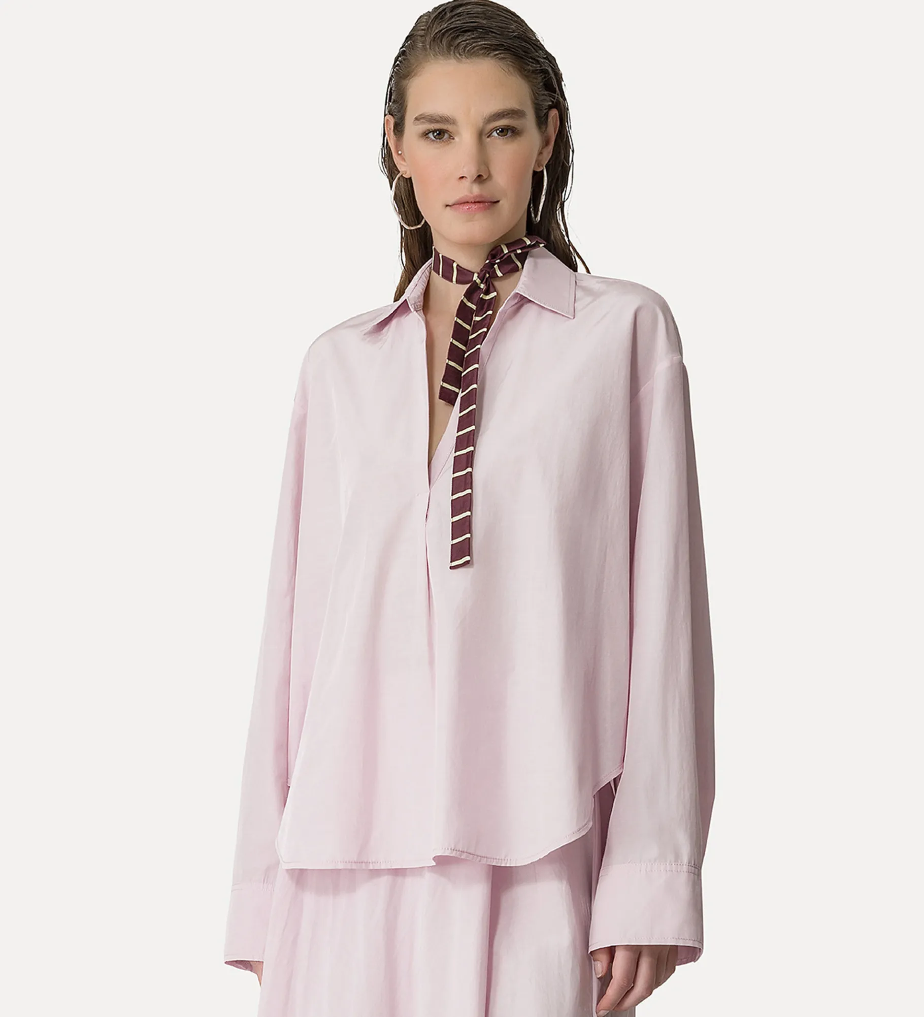 forte_forte Chemises^chemise polo en taffetas oyster