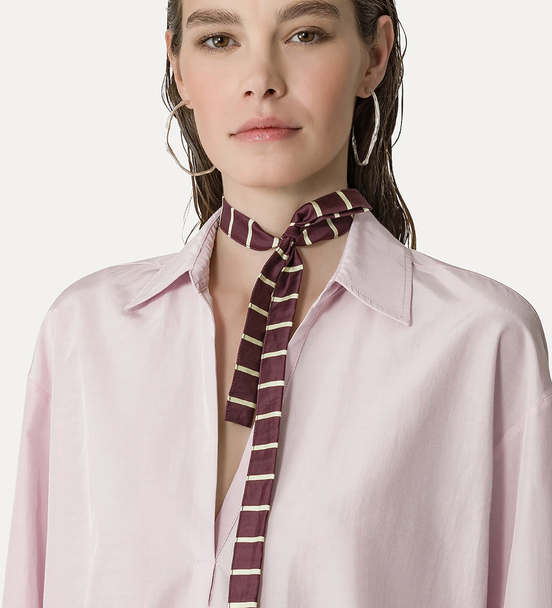 forte_forte Chemises^chemise polo en taffetas oyster