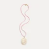 forte_forte Bijoux^collier au crochet avec coquillage rose