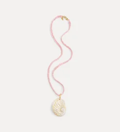 forte_forte Bijoux^collier au crochet avec coquillage rose