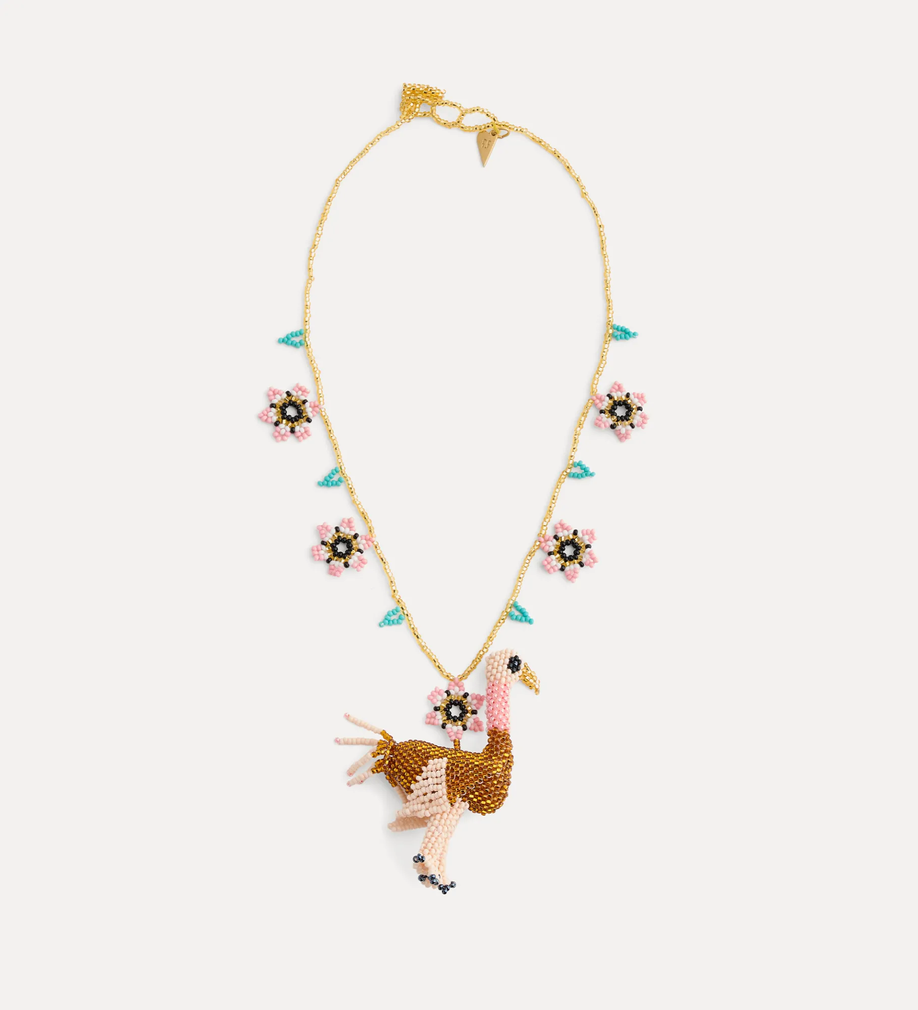 forte_forte Bijoux^collier le “funny ostrich” rose ostrich