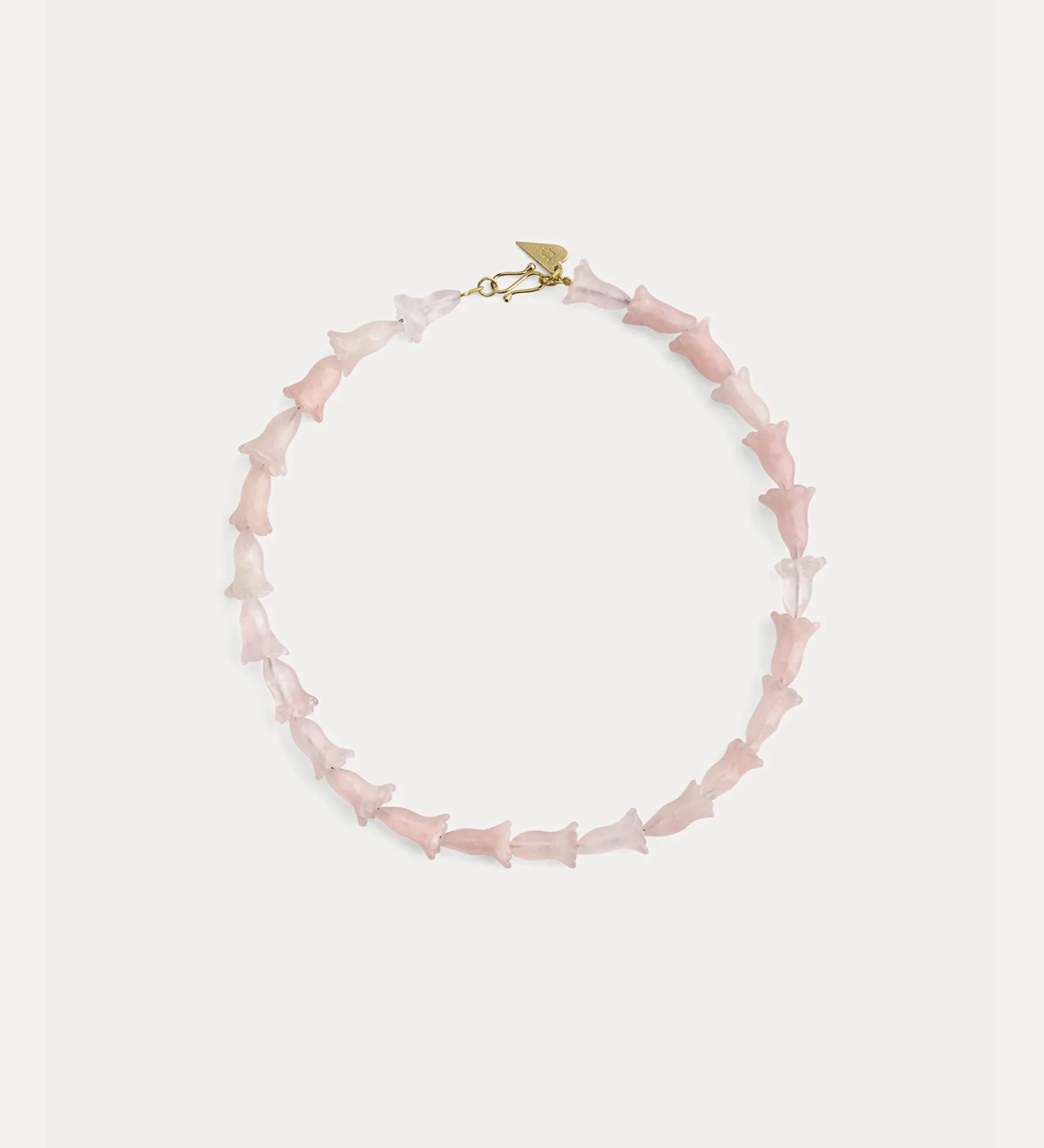 forte_forte Bijoux^collier ras–de–cou avec fleurs de pierres précieuses quarzo rosa
