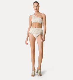 forte_forte Tenue De Plage Et Lingerie^culotte à taille haute avec franges orchidea
