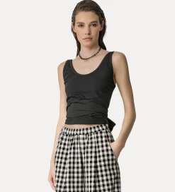 forte_forte Hauts^débardeur en jersey de coton nero