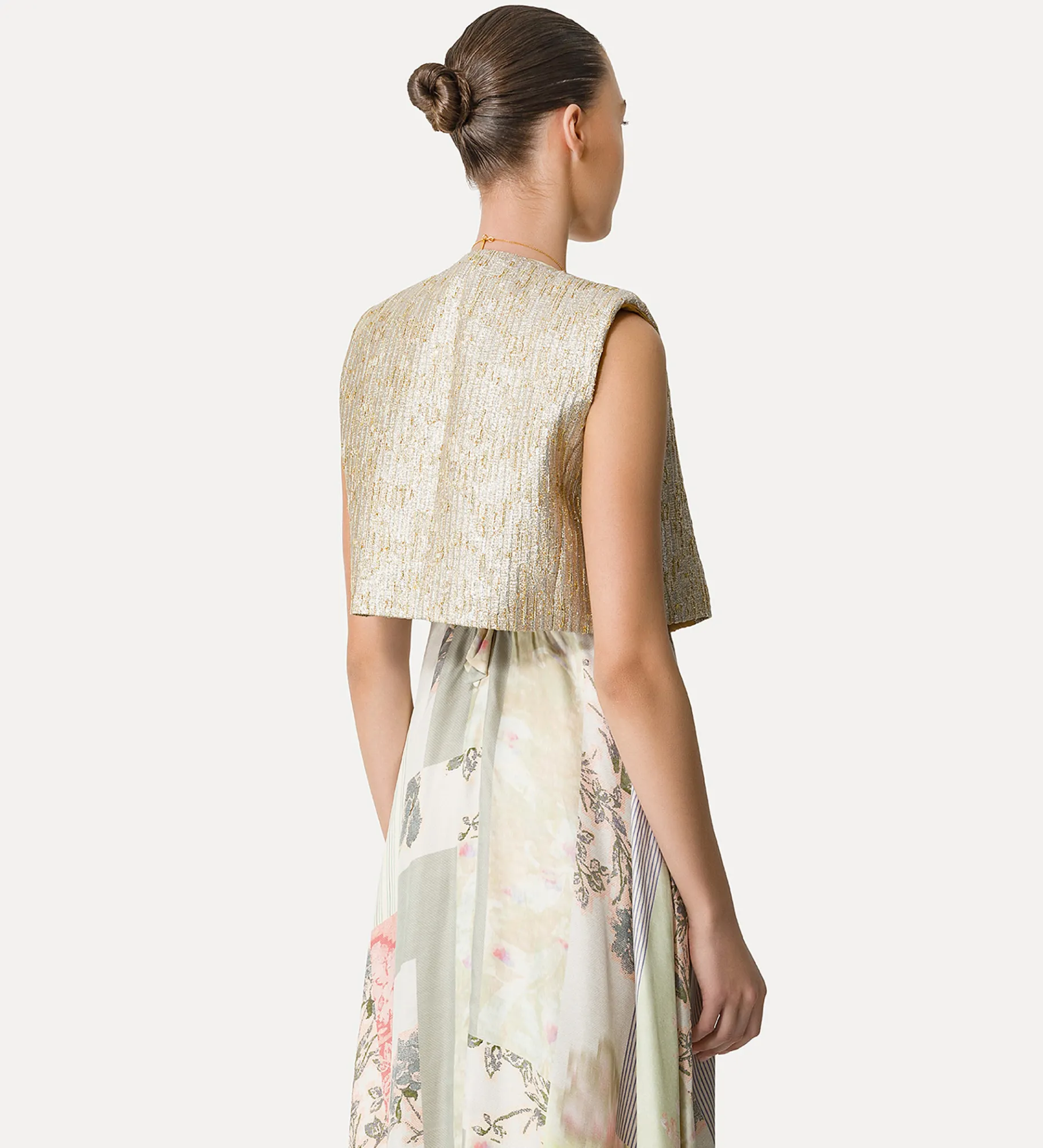 forte_forte Vestes^gilet en jacquard avec lurex “twinkle” gold