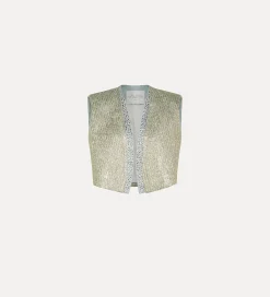 forte_forte Vestes^gilet en jacquard avec strass twinkle