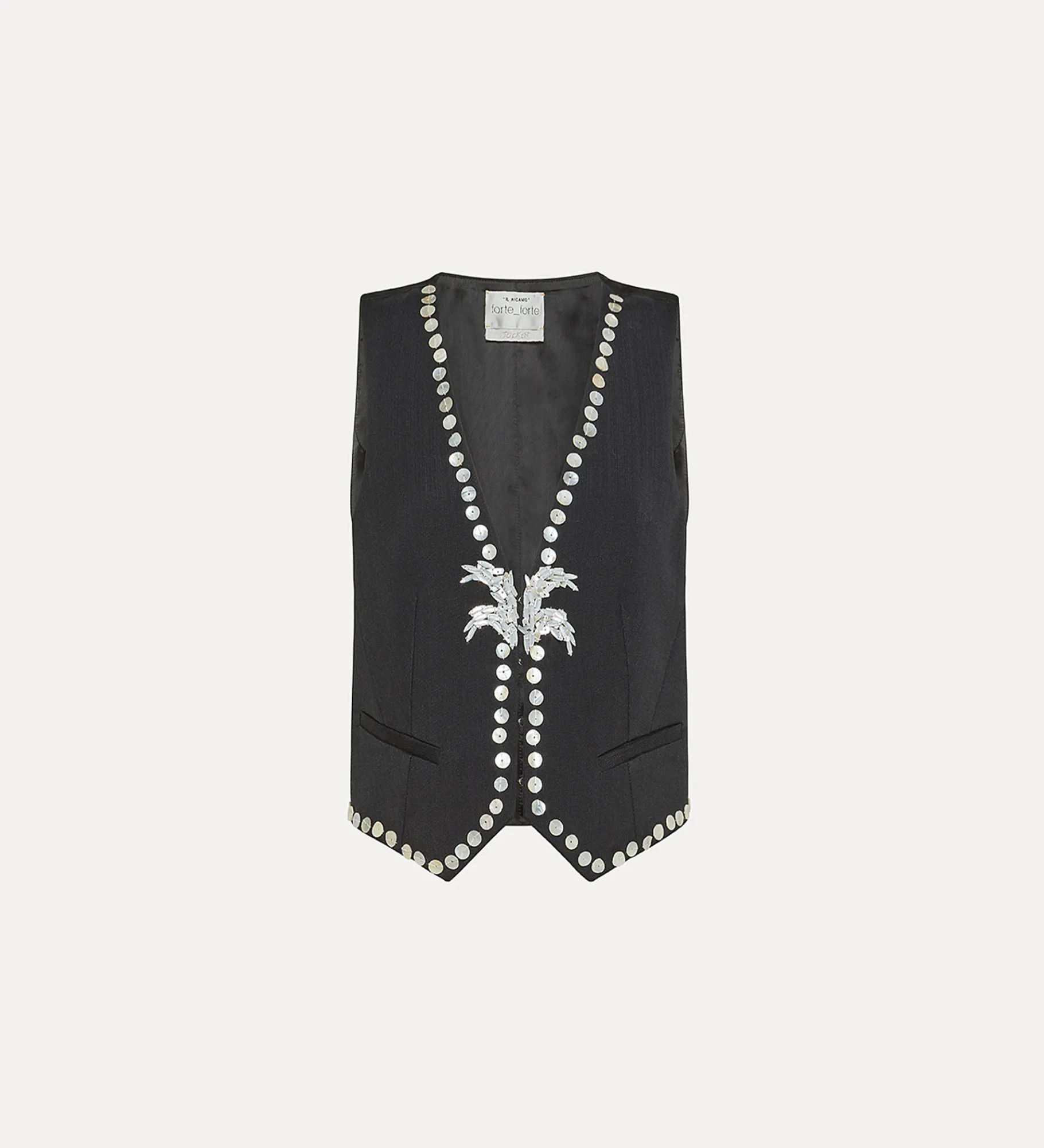 forte_forte Vestes^gilet en viscose et laine abisso