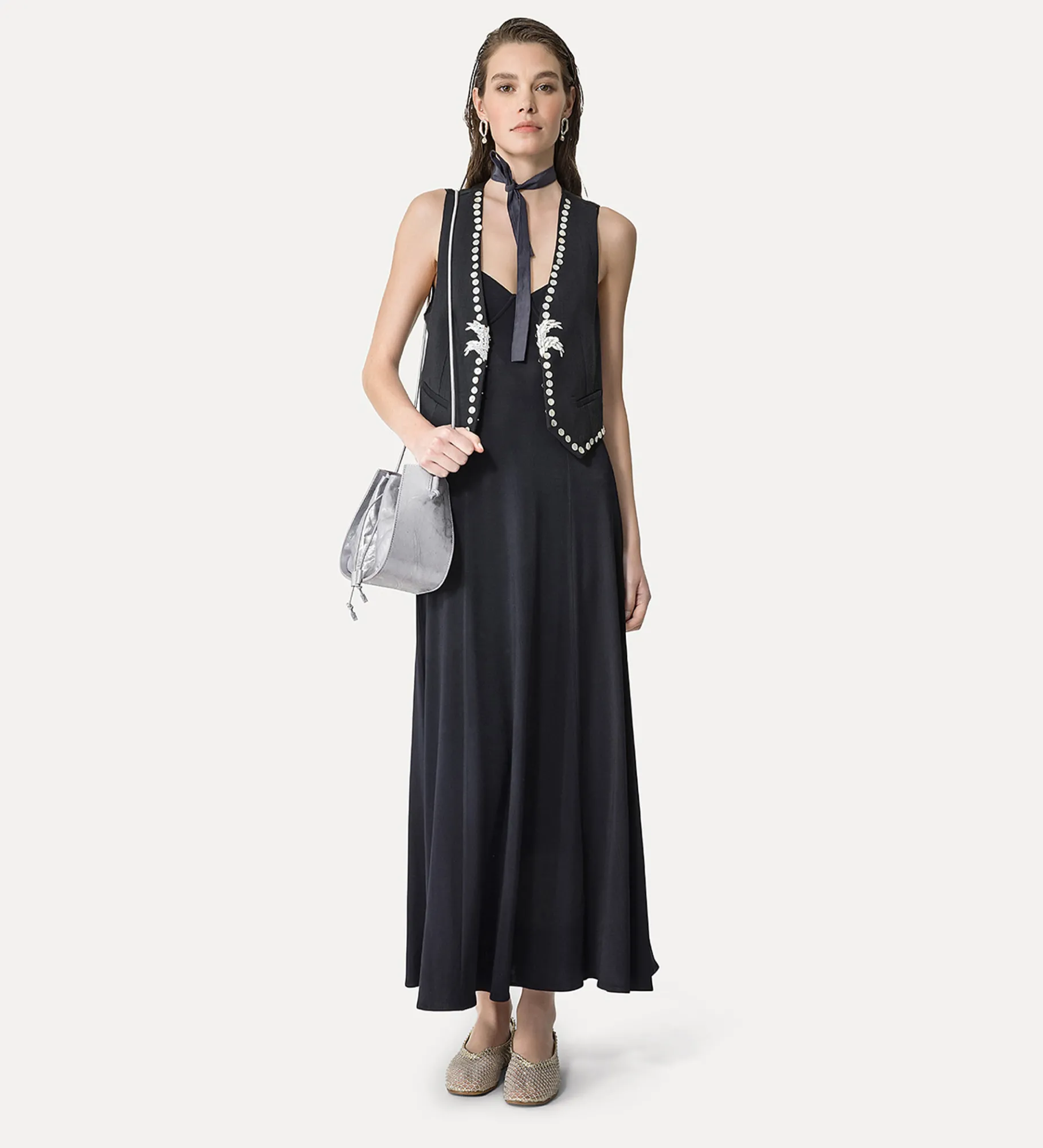 forte_forte Vestes^gilet en viscose et laine abisso