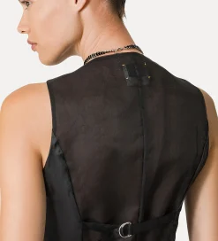 forte_forte Vestes^gilet fil à fil pour femme noir