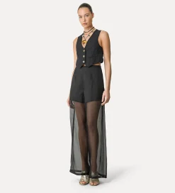 forte_forte Vestes^gilet fil à fil pour femme noir