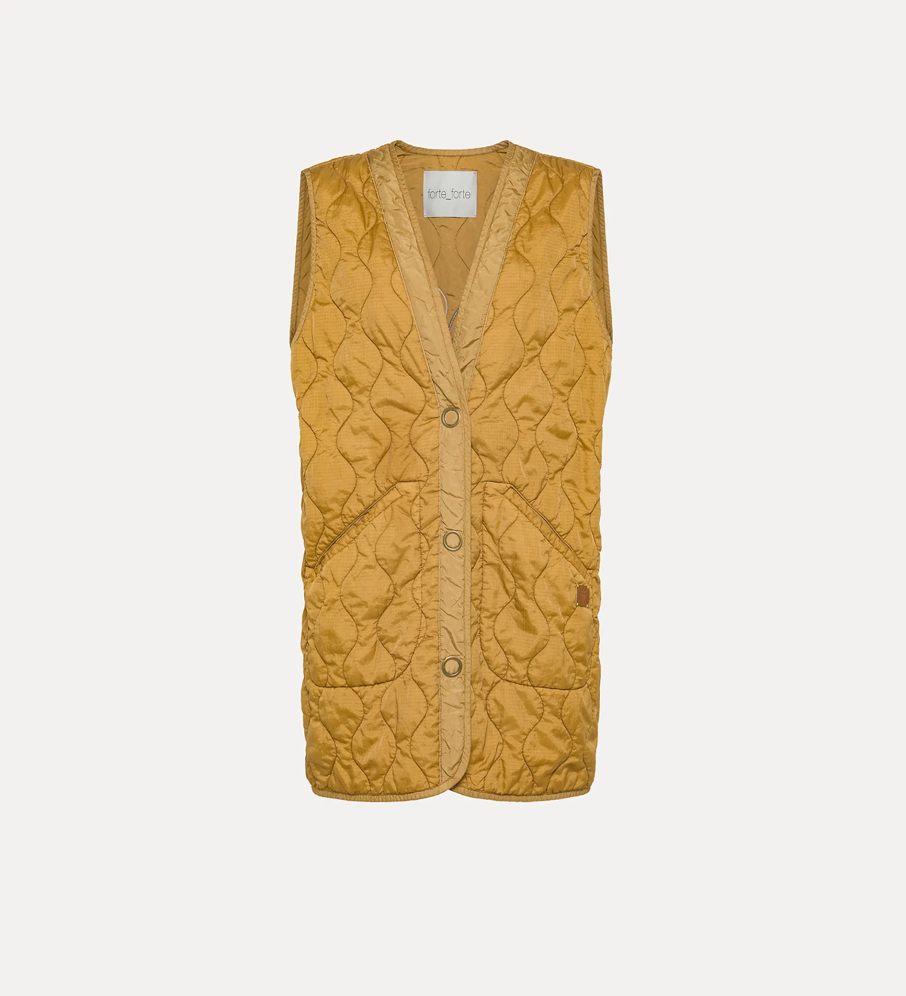 forte_forte Manteaux^gilet matelassé d'or