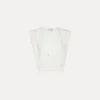 forte_forte Hauts^haut à larges bretelles pour femme avec strass bianco