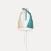 forte_forte Tenue De Plage Et Lingerie^haut de bikini en jersey color block acqua