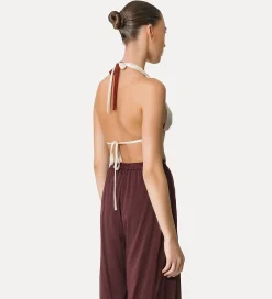 forte_forte Tenue De Plage Et Lingerie^haut de bikini en jersey color block cacao