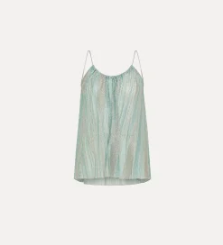 forte_forte Hauts^haut en lurex acqua