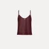 forte_forte Hauts^haut en soie avec cristaux black orchid