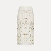 forte_forte Jupes^jupe en cuir avec broderie “poetic orchid” orchidea