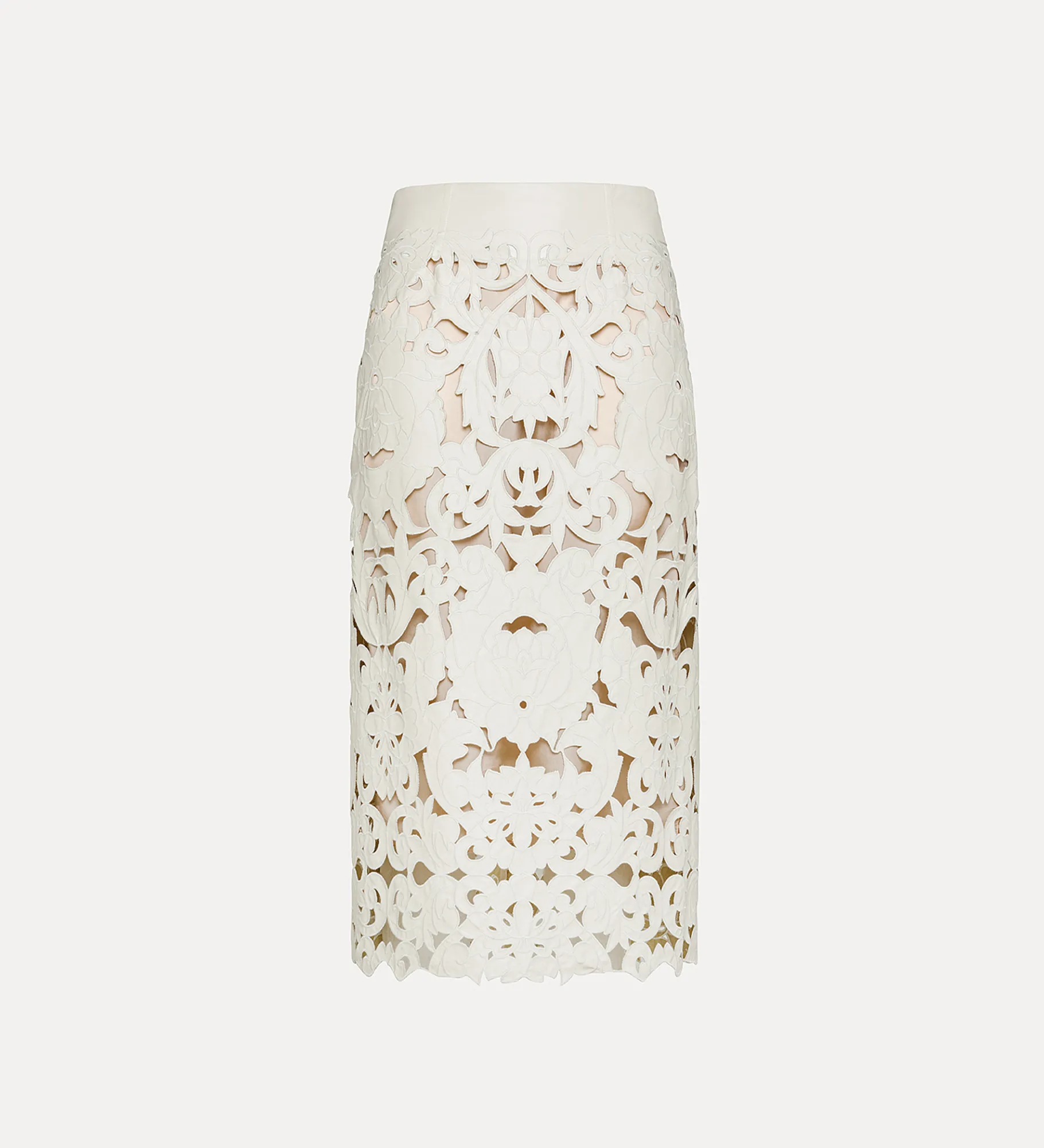 forte_forte Jupes^jupe en cuir avec broderie “poetic orchid” orchidea