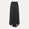forte_forte Jupes^jupe longue en chiffon de soie noir
