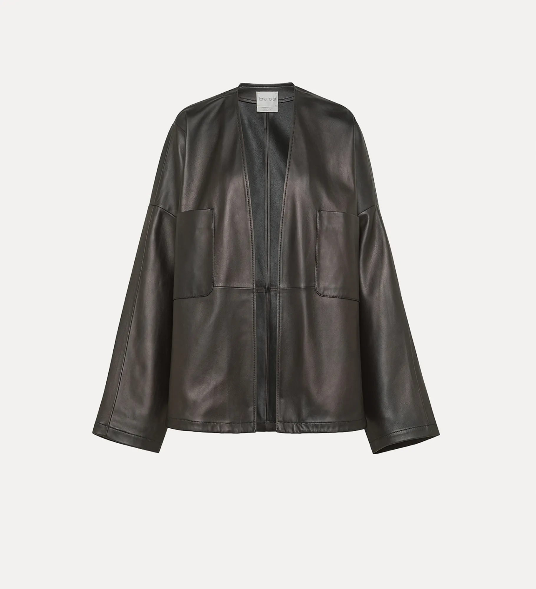forte_forte Vestes^kimono en cuir nappa abisso
