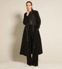 forte_forte Chemises^la chemise avec nœud en georgette de soie nero