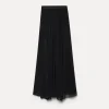 forte_forte Jupes^la jupe en georgette de soie nero