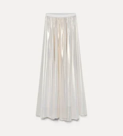 forte_forte Jupes^la jupe en georgette laminée light gold