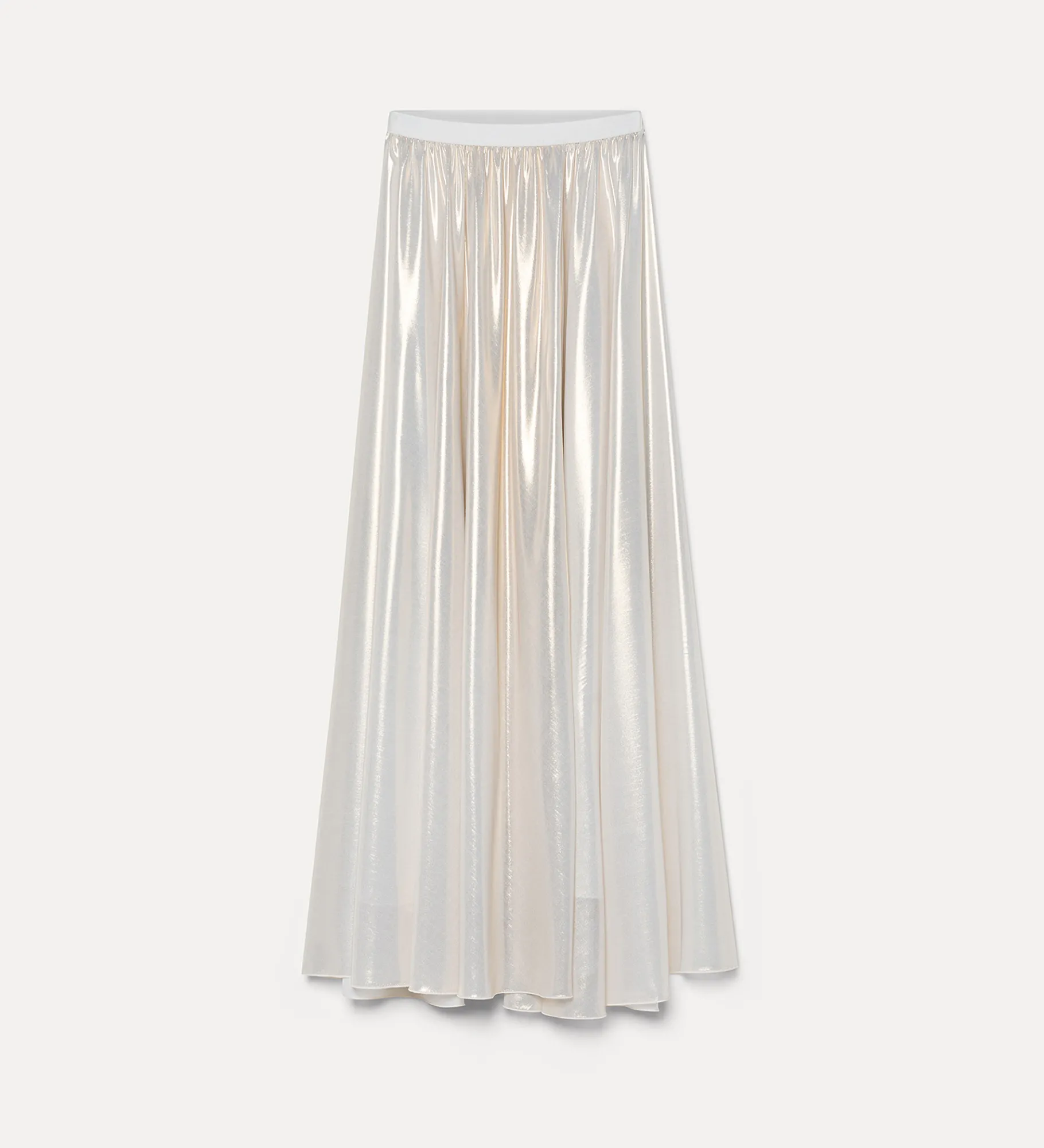 forte_forte Jupes^la jupe en georgette laminée light gold