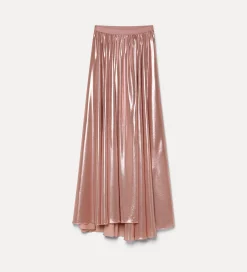 forte_forte Jupes^la jupe en georgette laminée rose