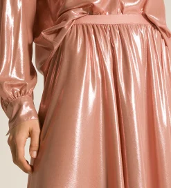 forte_forte Jupes^la jupe en georgette laminée rose