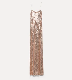 forte_forte Robes^la robe chic en micro–paillettes rose