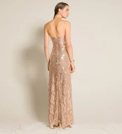 forte_forte Robes^la robe chic en micro–paillettes rose