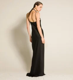 forte_forte Robes^la robe slip en satin enver nero