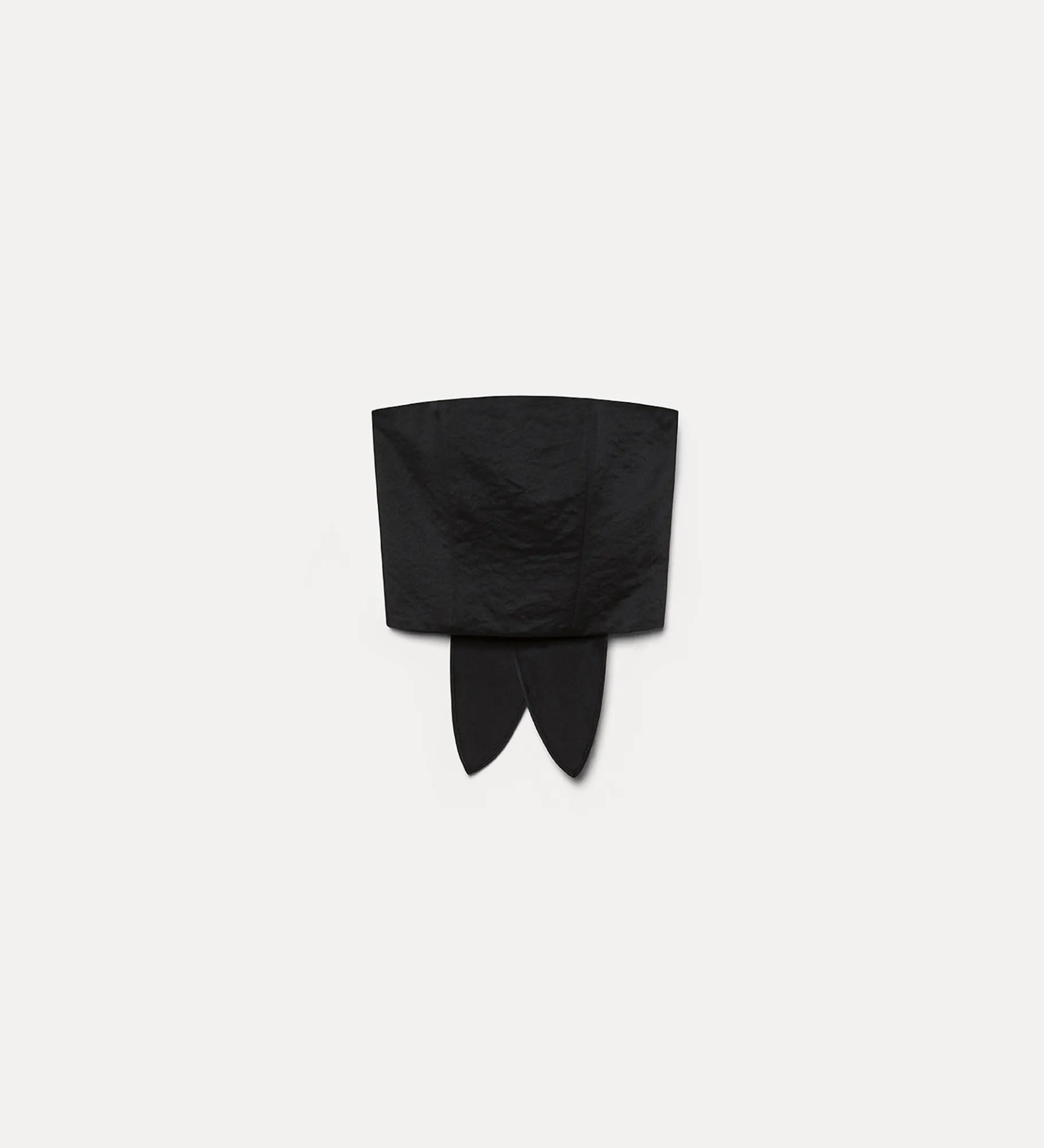 forte_forte Hauts^le bustier avec ceinture en duchesse contemporaine nero