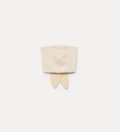 forte_forte Hauts^le bustier avec ceinture en duchesse contemporaine avorio