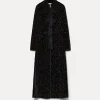 forte_forte Manteaux^le manteau en velours à pois pailletés matelassé nero