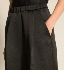 forte_forte Pantalons^le pantalon palazzo en duchesse contemporaine nero