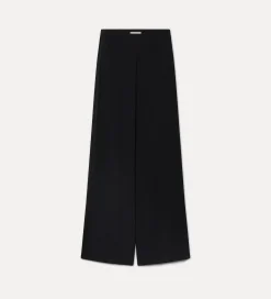 forte_forte Pantalons^le pantalon smoking en satin enver nero