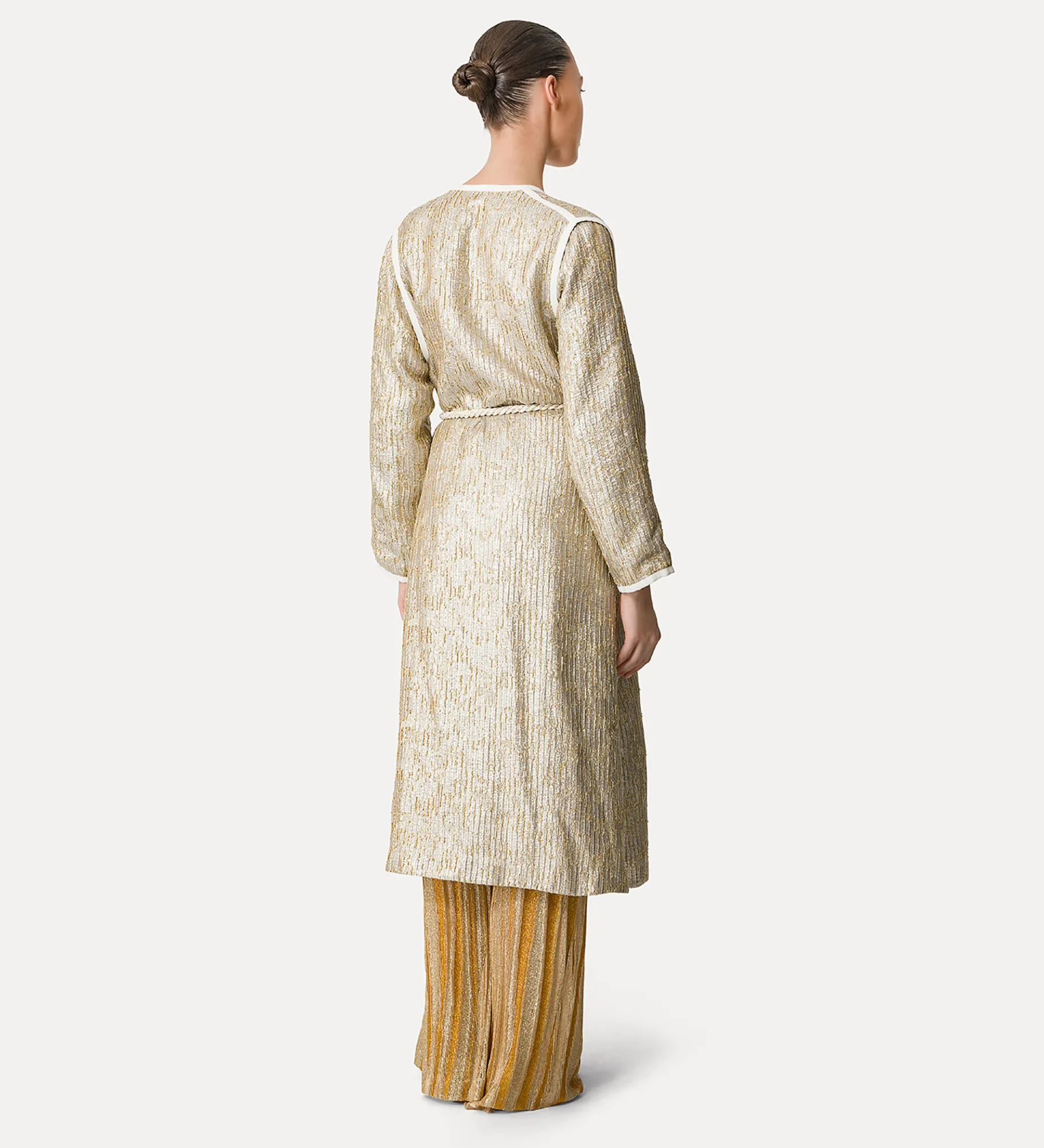 forte_forte Manteaux^manteau jacquard en lurex “twinkle” gold
