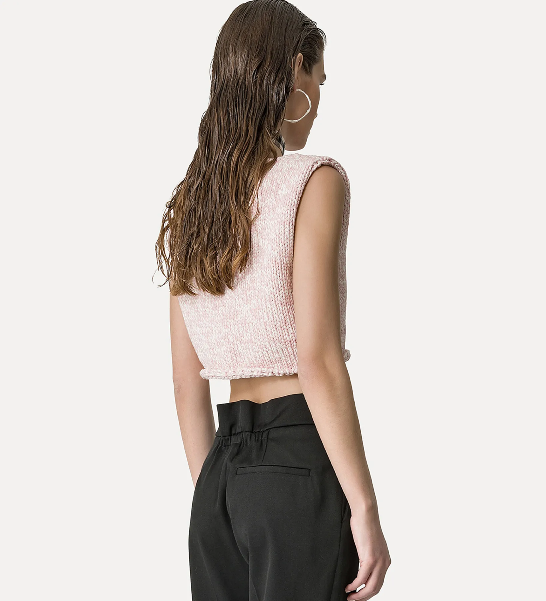 forte_forte Tricots^micro gilet oyster