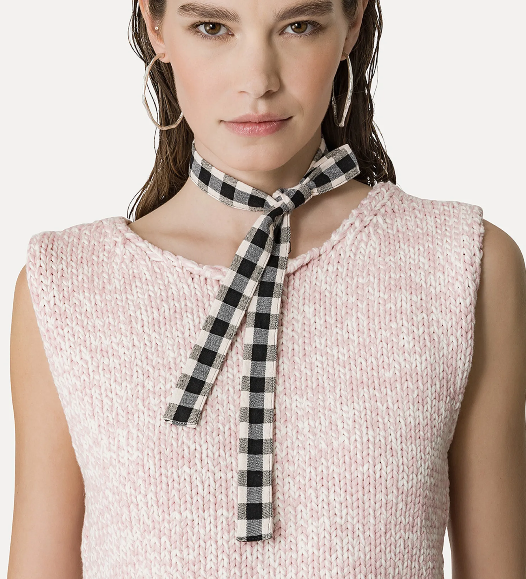 forte_forte Tricots^micro gilet oyster
